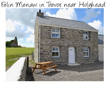 Felin Menaw in Trevor, near Holyhead, is a holiday cottage sleeping 4 people on Anglesey