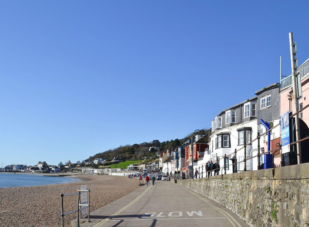 The promenade in Lyme Regis, a short walk from Fossilers Lodge