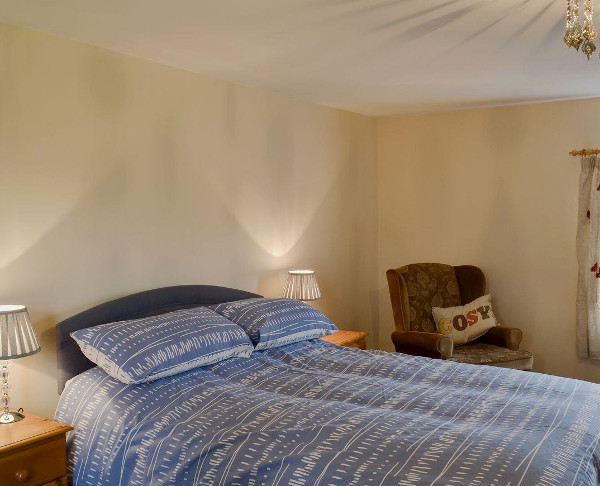One of the six bedrooms at Hill Farm in Harby