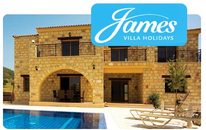 Holiday villas from James Villas - Costa Blanca, Almeria, Tuscany, Lanzarote, Fuerteventura, Gran Canaria, Corfu, Mallorca, Lefkas, Zakynthos, Crete, Rhodes, Costabrava, Andalucia, Cyprus, Hurghada, Menorca, Costa del sol, Algarve, Marrakech, Costaverde, Silvercoast