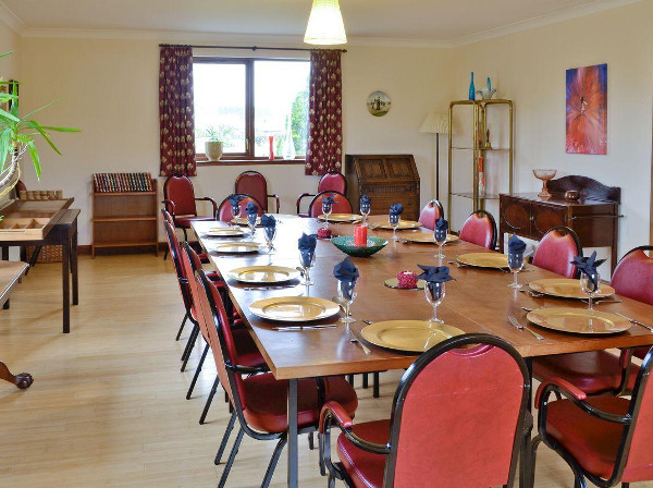 The dining room at Mill Dam House, Springholm near Castle Douglas