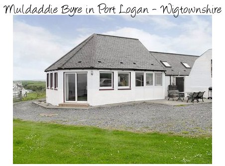Enjoy the views across the Irish sea at Muldaddie Byre in Port Logan, south west Scotland