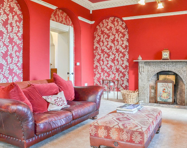 The living room at Ross Lodge in Barrows Green near Kendal