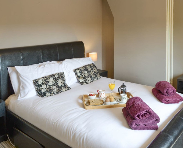 One of the bedrooms at The Boat House in Catfield, Norfolk