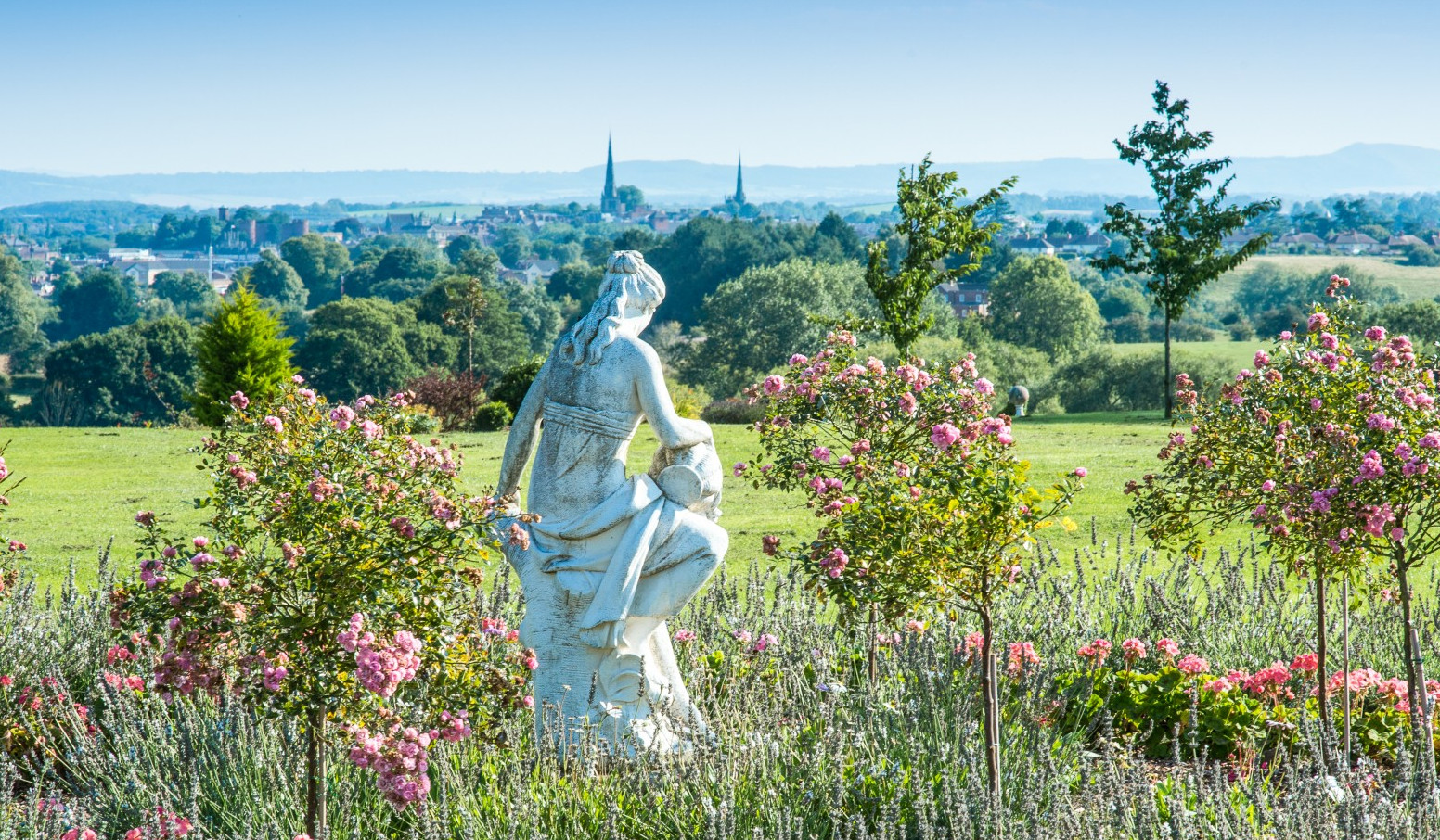 The setting and views from The Grange at Hencote near Shrewsbury