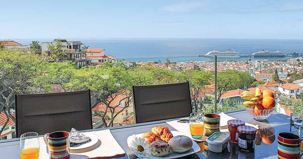 The views from the balcony at Villa Andrade, Funchal